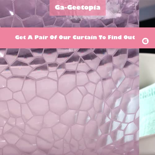 Ga-Geetopia EVA 3D Pink/Magenta Water Cube Plastic Shower Curtain Liner - Premium Light Weight 72" x 72" Bathroom Shower Showroom Curtain Liner with Rustproof Metal Gromments and Weighted Magnet - Image 3