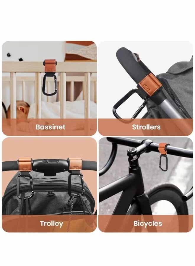 4X Hooks Clip Pram Hooks Carabiner, Multipurpose, Pushchair Hooks Accessories for Shopping Bags Purse - Image 5