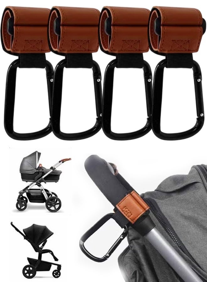 4X Hooks Clip Pram Hooks Carabiner, Multipurpose, Pushchair Hooks Accessories for Shopping Bags Purse - Image 1