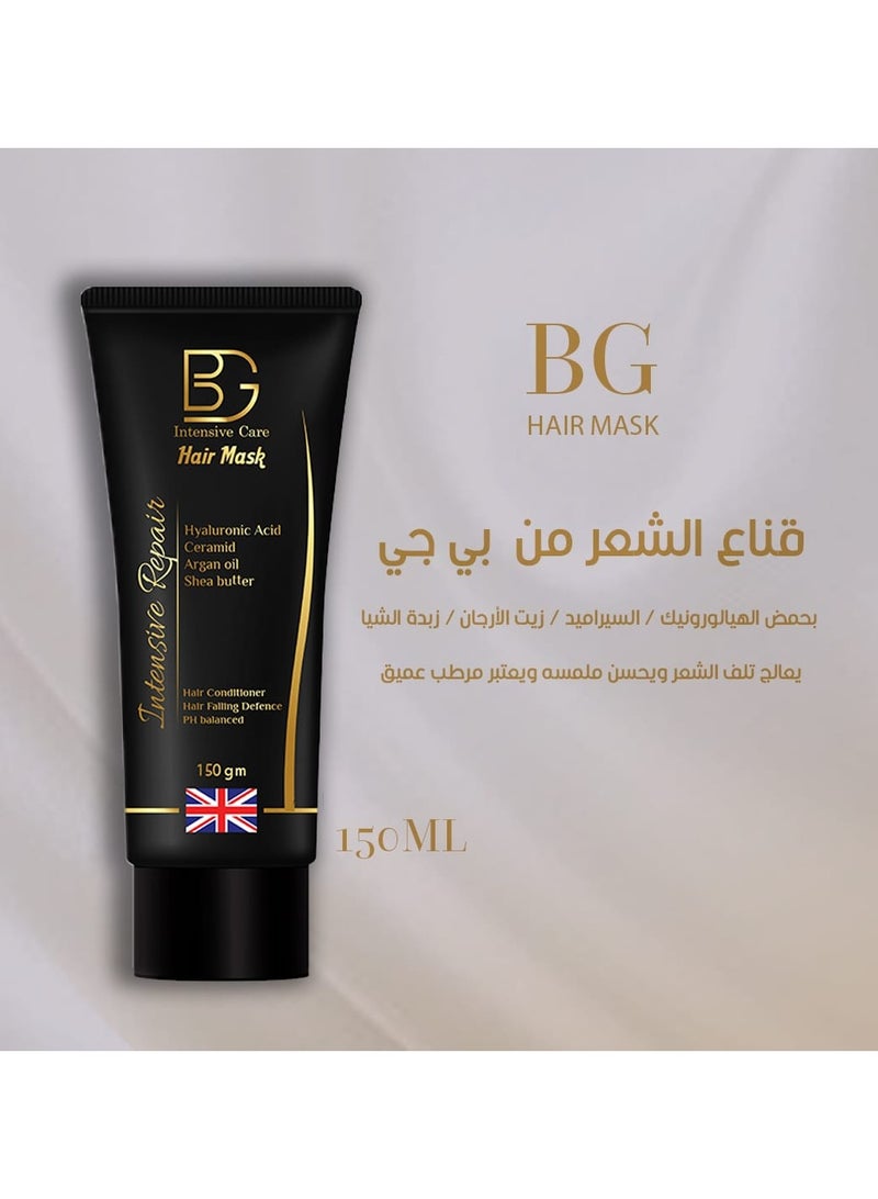 بي جي قناع شعر العناية المركزة بزيت الارغان والهيالورونيك 150 جرام - Image 2