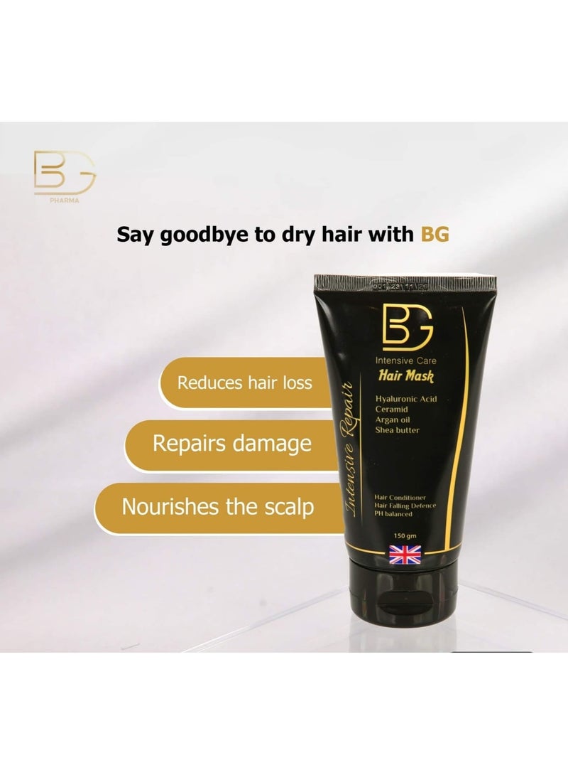 بي جي قناع شعر العناية المركزة بزيت الارغان والهيالورونيك 150 جرام - Image 4