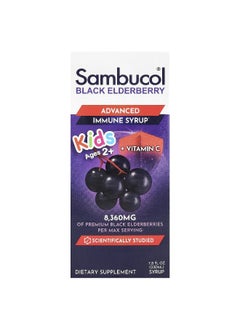 Sambucol Sambucol, Kids, Black Elderberry, Advanced Immune Syrup, Ages 2+, 8,360 mg, 7.8 fl oz (230 ml) 