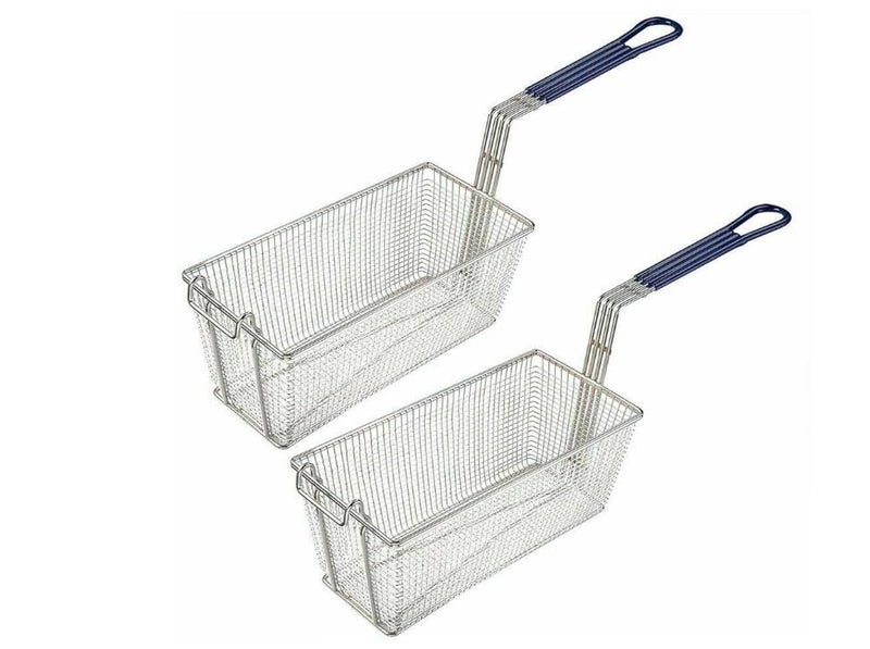 Baki 2X Commercial Deep Fat Fryer Basket 34x14x14cm Compatible With Blue Seal Fryer Gas and Electric Catering Deep Fat Frying Fits GT18 GT45 GT45E GT46 GT46E GT60 GT60E