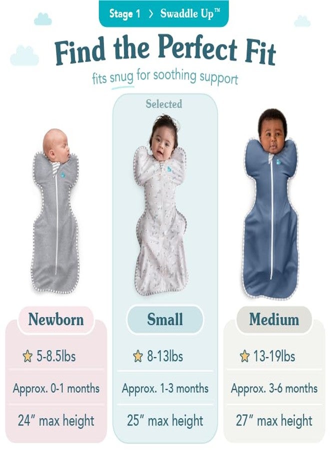 Love to Dream Swaddle UP, Baby Sleep Sack, Self-Soothing Swaddles for Newborns, Improves Sleep, Snug Fit Helps Calm Startle Reflex, New Born Essentials for Baby, Small 8-13lbs, Gray - Image 3