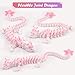 Outgoto 3D Printed Cherry Blossom Dragon 118in Realistic Articulated Dragon Fidget Toy Desk Dcor and Collectible White Pink - Image 3