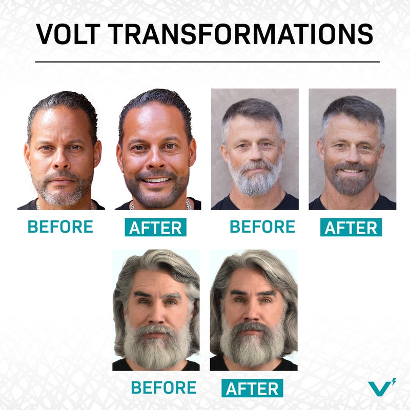 VOLT Grooming Temporary Instant Beard Color ECO 2 Pack Refill - Quick Drying Plant Based Hypoallergenic Brush on Color for Beards, Mustaches, and Eyebrows, Chestnut (Brown/Red) - Image 3