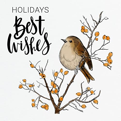 Hying Tree Birds Berry Clear Stamps for Card Making and Photo Album Decorations, Best Wishes Words Transparent Rubber Stamps Spring Flowers Silicone Stamps Seal for DIY Scrapbooking - Image 5