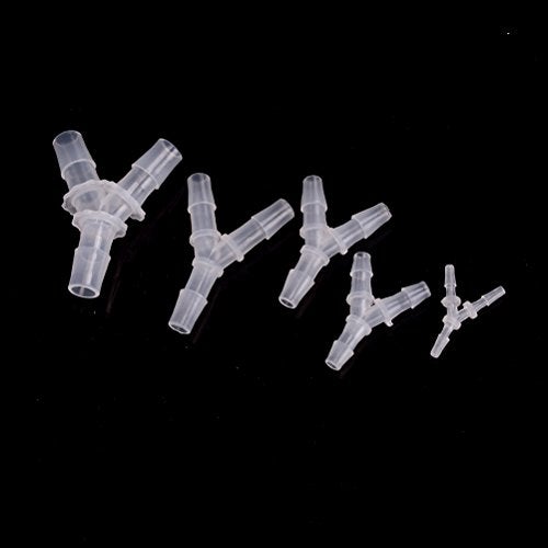JoyTube Plastic Barb Equal Y Tee 1/2" hose ID Polypropylene pipe connectors Plastic Joint Splicer Mender Adapter Union Boat Water Air Aquarium O2 Fuel (pack of 5) - Image 2