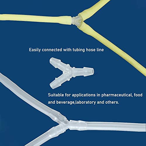 JoyTube Plastic Barb Equal Y Tee 1/2" hose ID Polypropylene pipe connectors Plastic Joint Splicer Mender Adapter Union Boat Water Air Aquarium O2 Fuel (pack of 5) - Image 5