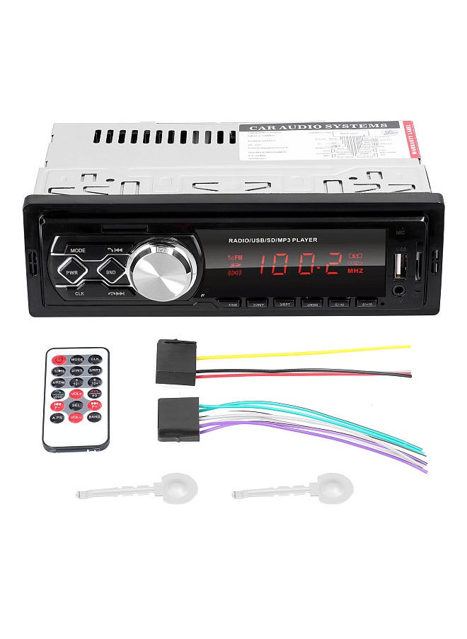 Generic - Single Din Car Stereo Receiver BT MP3 Player FM Radio Support Hands-Free Calls U-Disk/TF Card/AUX-in with Remote Controller - Image 1