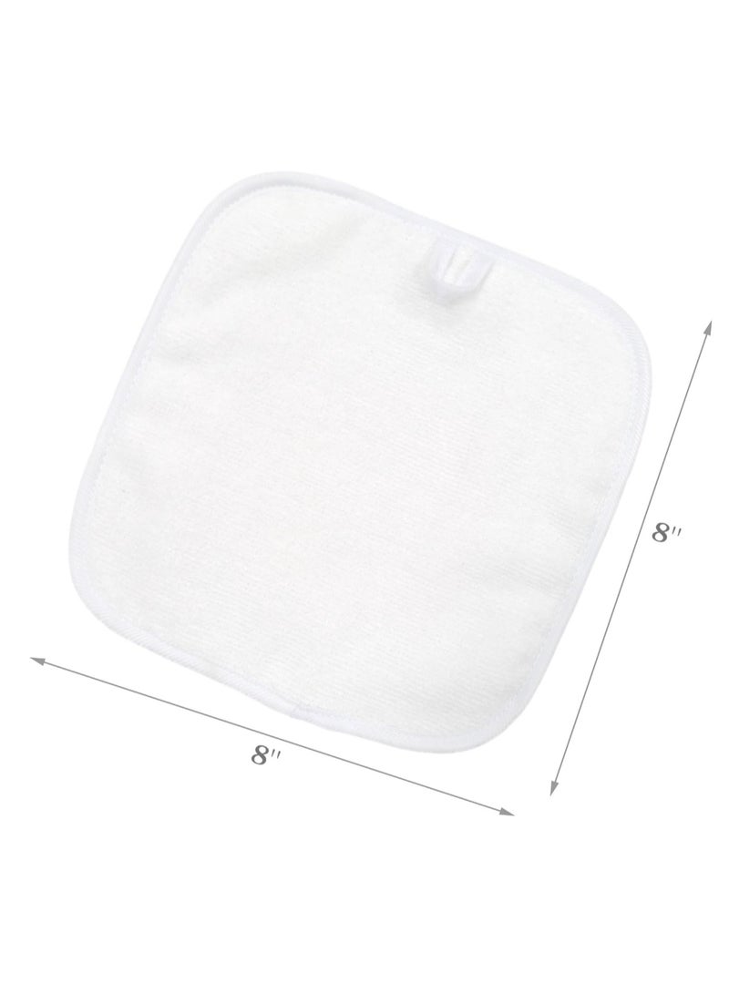 Polyte Premium Hypoallergenic Chemical Free Microfibre Makeup Remover and Facial Cleansing Cloth 6 Pack (20x20 cm, Purple/White) - Image 2