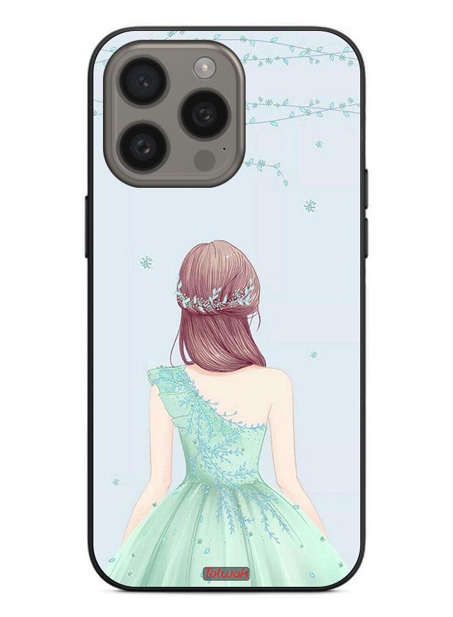 Tolwak Apple iPhone 15 Pro Protective Case Cover Cute Girl In Floral Dress - Image 2
