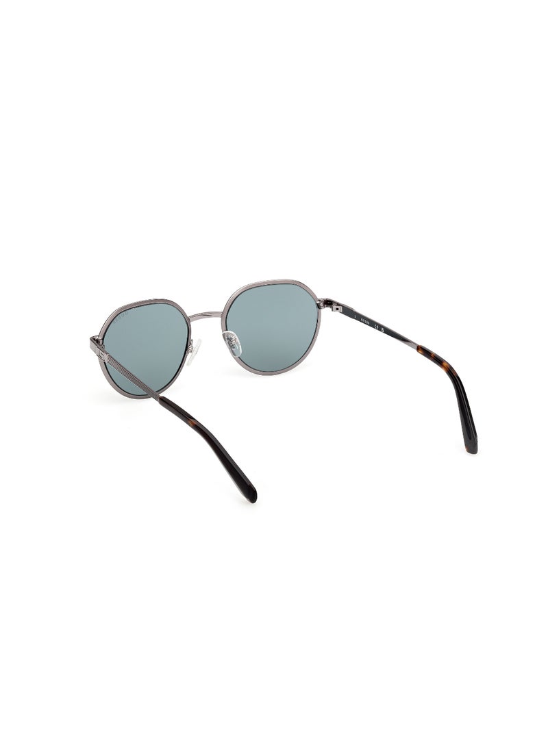 GUESS FULL RIM MALE ROUND GREY METAL SUNGLASSES - Image 3