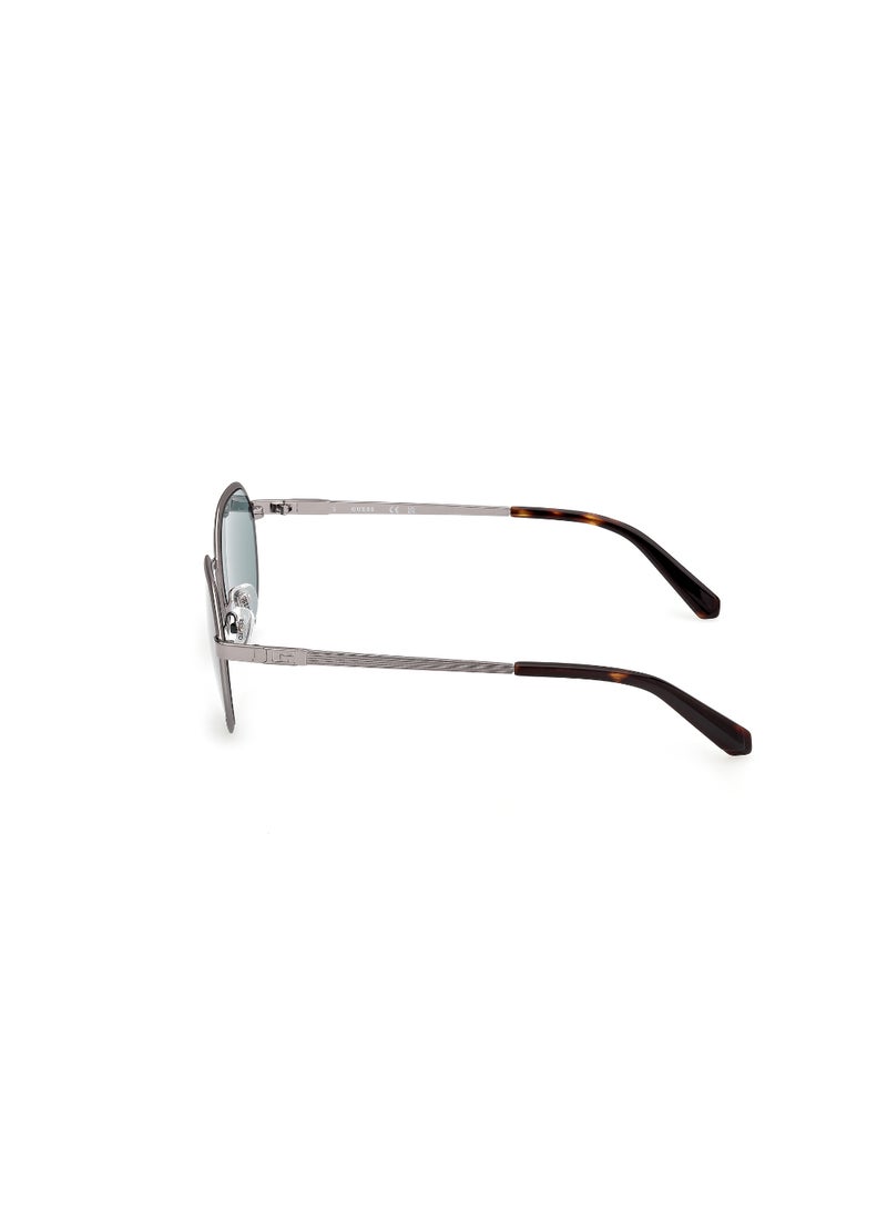 GUESS FULL RIM MALE ROUND GREY METAL SUNGLASSES - Image 2