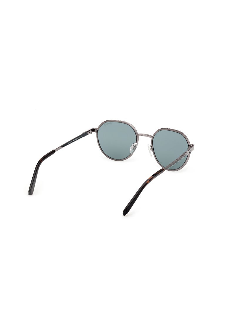 GUESS FULL RIM MALE ROUND GREY METAL SUNGLASSES - Image 5