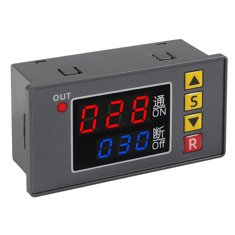 UMLIFE لوحة مرحل توقيت رقمي للسيارات DC 12V 20A 1500W مع عرض مزدوج، تحكم في تشغيل وإيقاف التوقيت، دعم دورة تأخير الوقت للسيارة (DC 12V) - Image 1