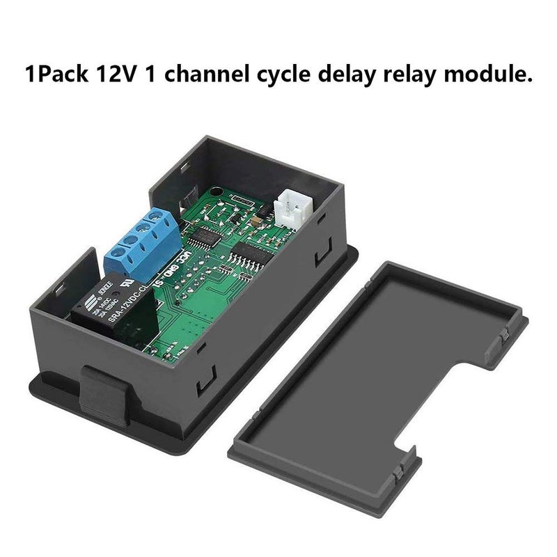 UMLIFE لوحة مرحل توقيت رقمي للسيارات DC 12V 20A 1500W مع عرض مزدوج، تحكم في تشغيل وإيقاف التوقيت، دعم دورة تأخير الوقت للسيارة (DC 12V) - Image 3