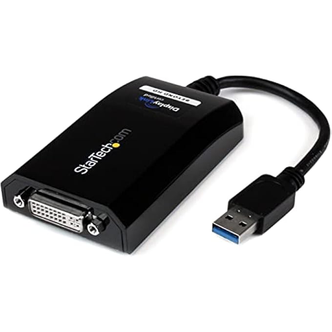 Startech.com USB 3.0 TO DVI/VGA ADAPTER - 2048X1152 - EXTERNAL VIDEO & GRAPHICS CARD - DUAL MONITOR DISPLAY ADAPTER CABLE - SUPPORTS MAC & WINDOWS (USB32DVIPRO) - Image 1
