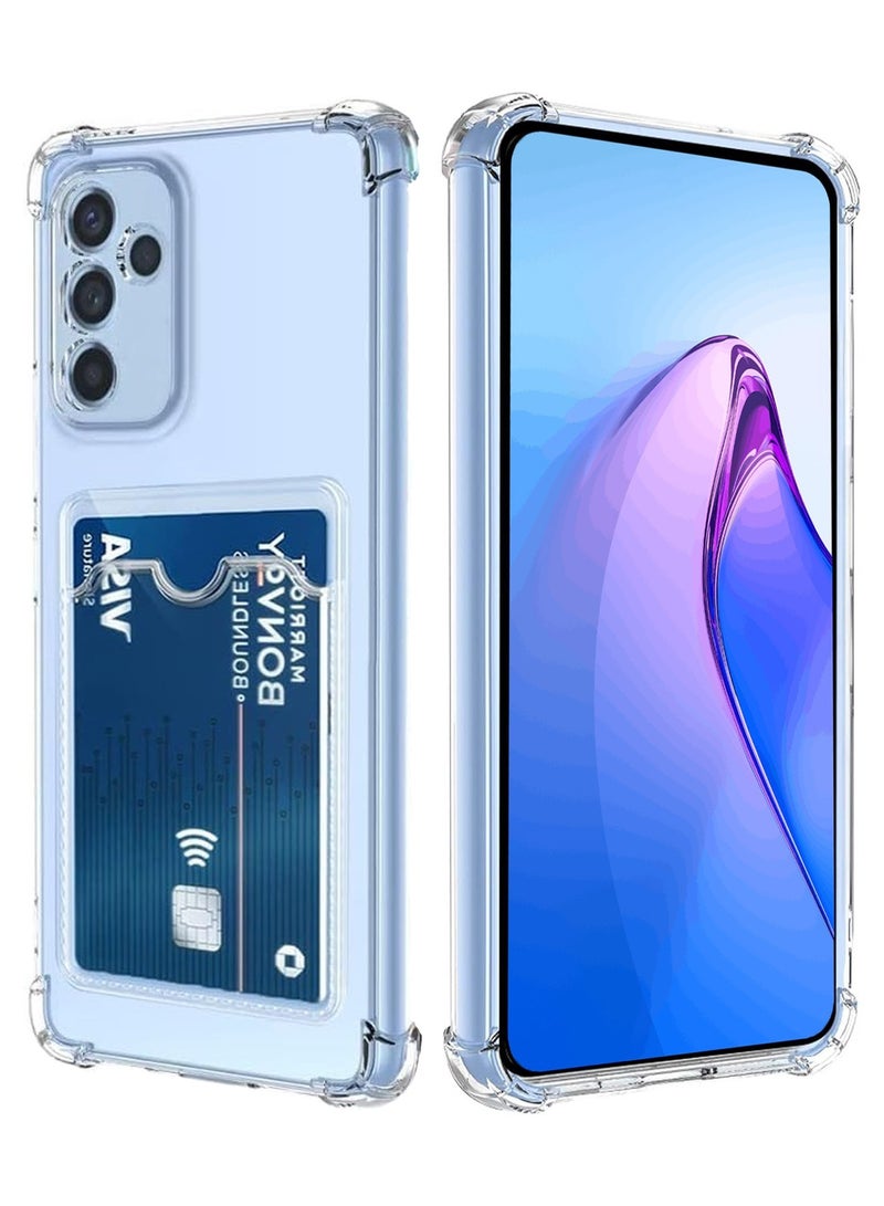 Transparent Silicone Case for Samsung Galaxy a05s with Card Holder Four Corners Anti Drop Tpu Wallet for Card Holders Airbag, Anti Scratch  - Image 1