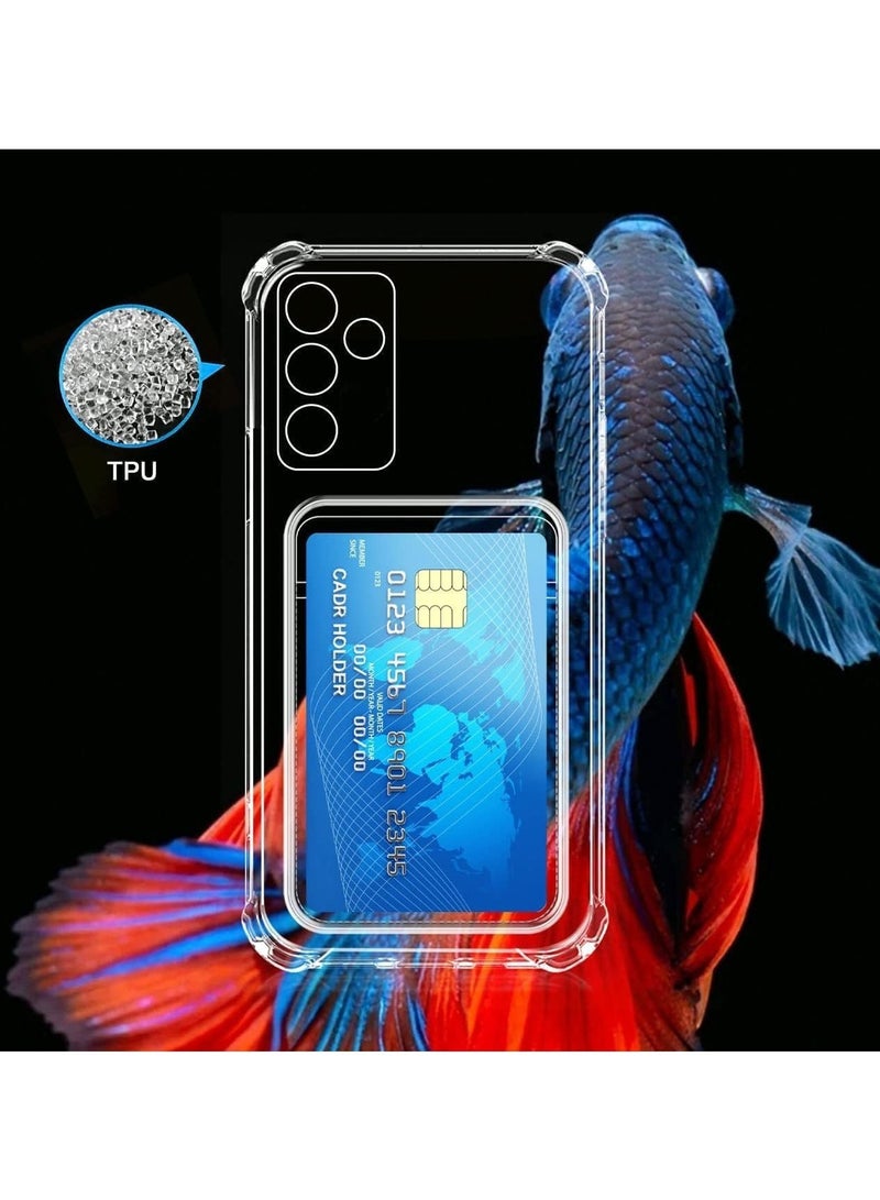 Transparent Silicone Case for Samsung Galaxy a05s with Card Holder Four Corners Anti Drop Tpu Wallet for Card Holders Airbag, Anti Scratch  - Image 3