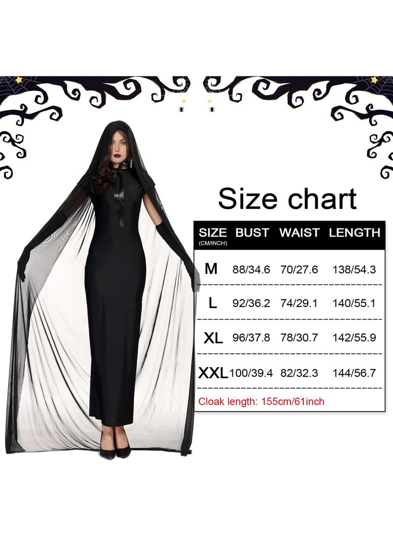 Jorunb Halloween Ghost Bride Costume Vampire Costumes Women Halloween Costume Witch Vampire Dress Adult Costumes Carnival Cosplay Halloween Costume Party - Image 5