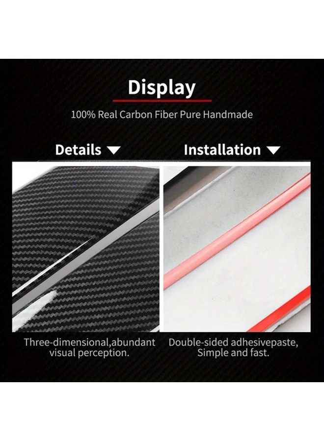 1 Set Carbon Fiber Car Center Armrest Storage Box Cover Decorative Sticker For Mercedes A Class W177 CLA C118 B Class W247 GLB X247 GLA Interior Accessories - Image 3