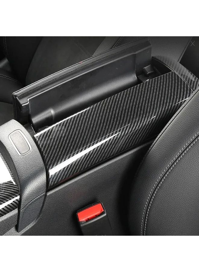 1 Set Carbon Fiber Car Center Armrest Storage Box Cover Decorative Sticker For Mercedes A Class W177 CLA C118 B Class W247 GLB X247 GLA Interior Accessories - Image 5