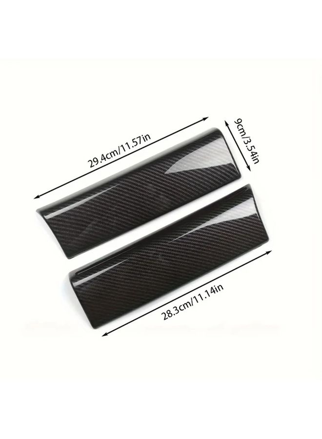 1 Set Carbon Fiber Car Center Armrest Storage Box Cover Decorative Sticker For Mercedes A Class W177 CLA C118 B Class W247 GLB X247 GLA Interior Accessories - Image 2