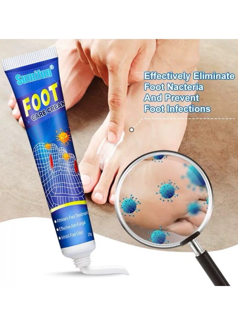 سوميفون كريم العناية بالقدمين - 20 جرام كريم مضاد للفطريات لقدم الرياضي وتخفيف الحكة - يقضي بفعالية على بكتيريا القدمين ويمنع العدوى - يهدئ البرفيريا والحكة - يرطب - Image 3
