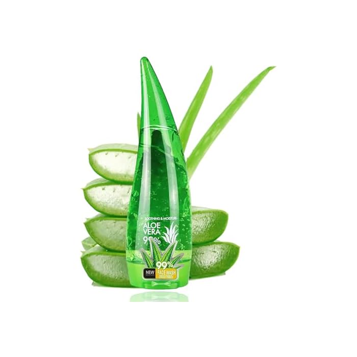 99% Organic Aloe Vera Gel, Deep Moisturizing & Soothing Aloe Vera Lotion for Face, Body & After Sun Care, Non-Sticky & Cooling(260ml)