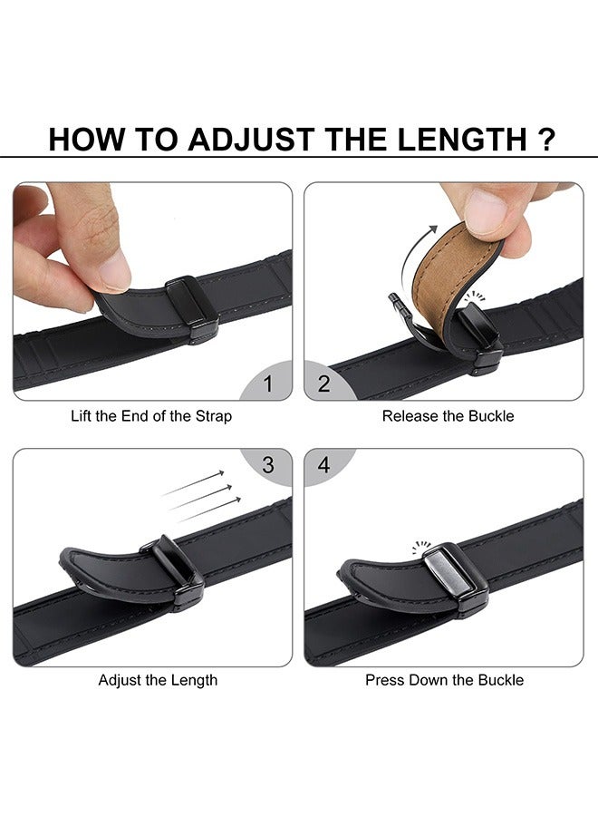 S-Color 20mm Leather Strap Compatible with Galaxy Watch 6 40/44mm/Watch 6 43/47mm/Galaxy Watch 5 Pro 45mm/Watch5 40/44mm/Watch 4 Replacement Band Compatible with Huawei GT2 GT3/42mm Dark Brown - Image 5