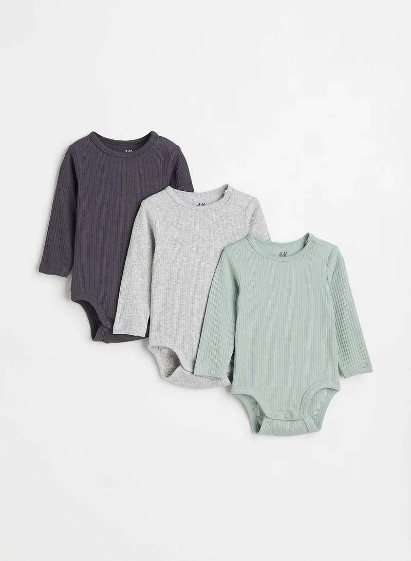 H&M Kids 3 Pack Ribbed Bodysuit