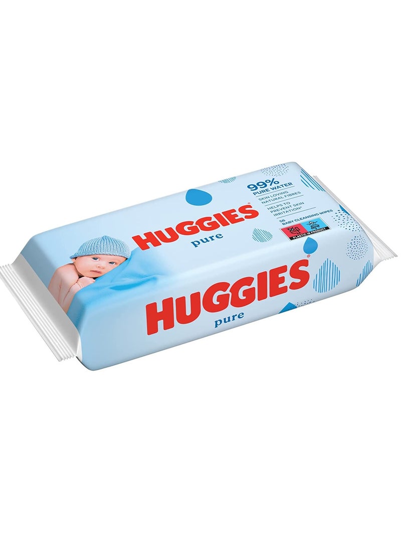 Huggies 10-Piece Pure Baby Wipes With 99 Percentage Pure Water 72 x 10 Total 720 Wipes  - Image 2