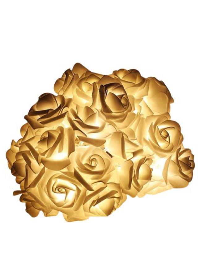 NIBEMINENT 20 LED Roses String Light Gold 2meter - Image 1