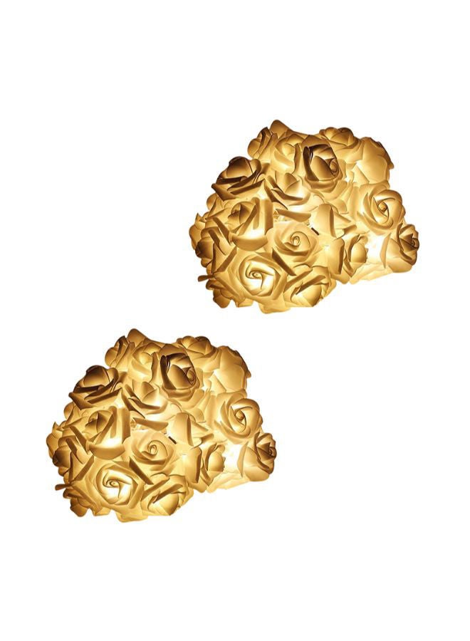 NIBEMINENT 20 LED Roses String Light Gold 2meter - Image 2