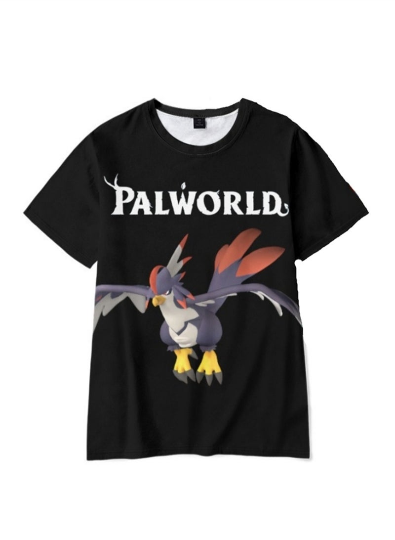 Palworld Phantom Beast Palu 3D digital printing summer short-sleeved T-shirt for adults and children - Image 1