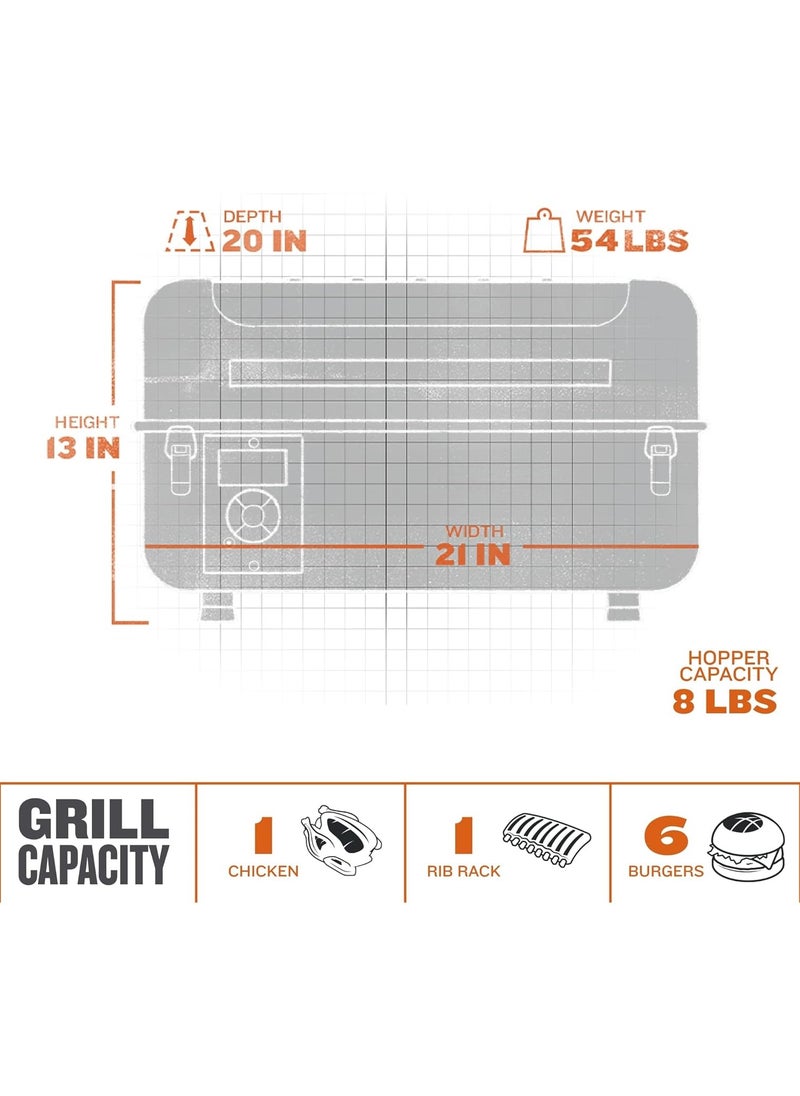 TRAEGER - Ranger, Portable Wood Pellet Grill and Smoker – Electric Tabletop Pellet Smoker with Digital Arc Controller, Cast Iron Griddle, For Tailgating and Outdoor Cooking, Black - Image 1