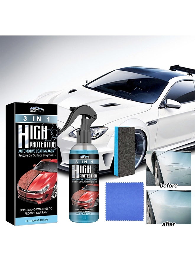 RAYHONG Automotive Coating Agent - Fast car Ceramic Coating Spray, Plastic Parts refurbisher, Fast fine Scratch Repair, car Scratch Nano Repair Spray,High Protection Crystal Coating 100ml - Image 1