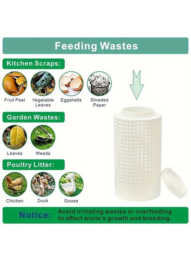 1 قطعة أنبوب سماد شاي الدودة PVC محكم الرائحة يوفر المساحة للعناية بحديقة العشب - Image 5