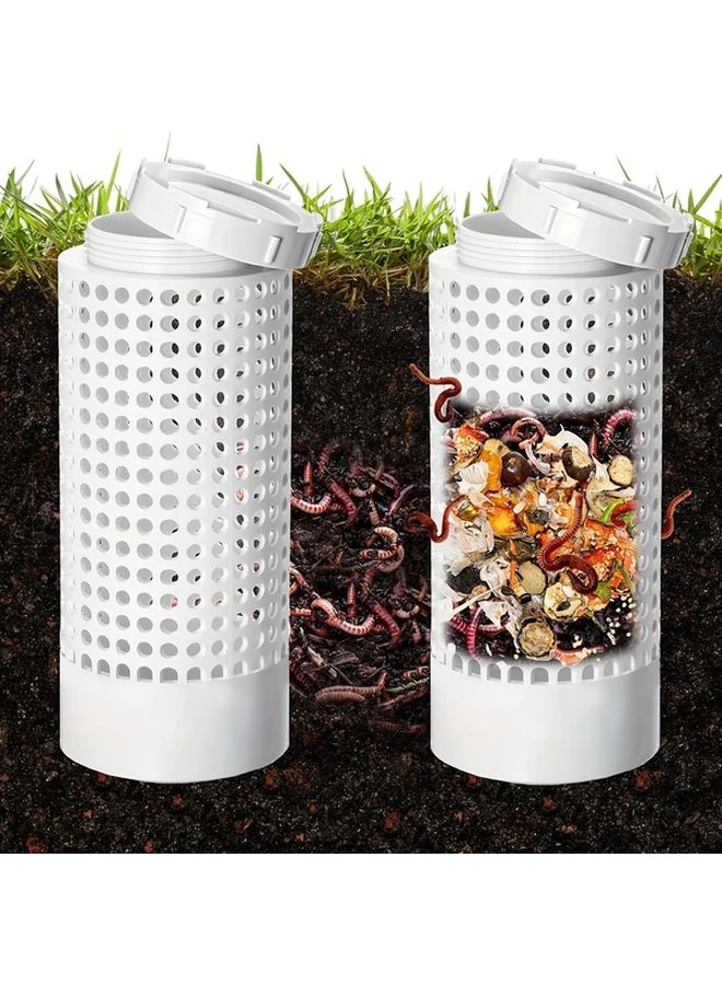 1 قطعة أنبوب سماد شاي الدودة PVC محكم الرائحة يوفر المساحة للعناية بحديقة العشب - Image 1