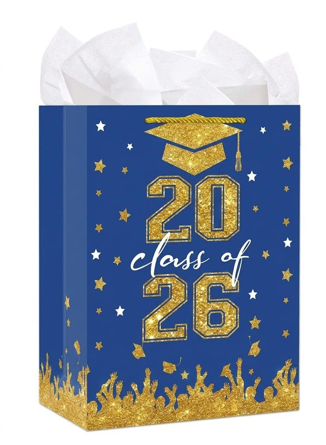 WhatSign Graduation Gift Bags - Class of 2026 Gift Bag with Tissue Paper and Handle 11.5" Medium Graduation Bags for High School College Party Favor - Image 1