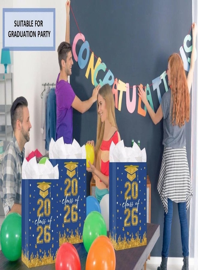WhatSign Graduation Gift Bags - Class of 2026 Gift Bag with Tissue Paper and Handle 11.5" Medium Graduation Bags for High School College Party Favor - Image 5