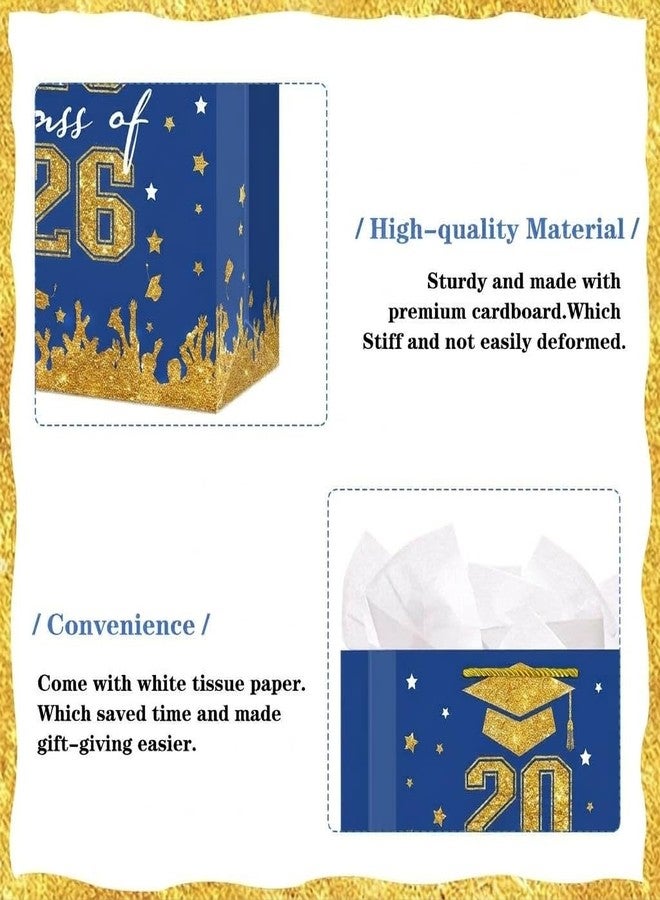 WhatSign Graduation Gift Bags - Class of 2026 Gift Bag with Tissue Paper and Handle 11.5" Medium Graduation Bags for High School College Party Favor - Image 3