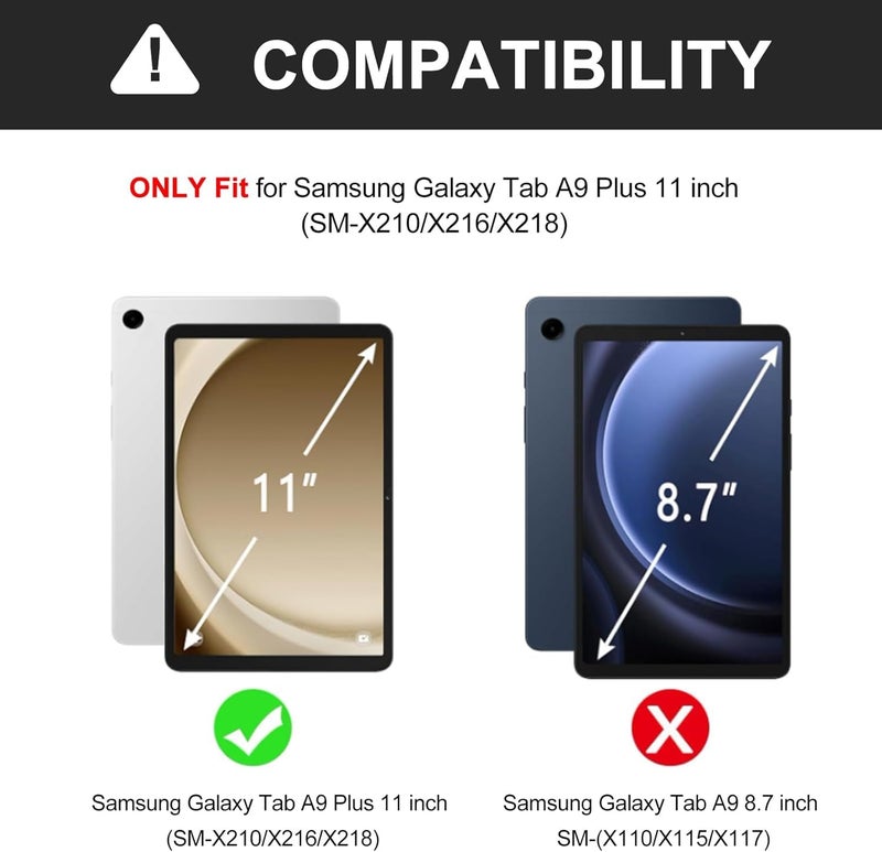 typecase حافظة لوحة المفاتيح لجهاز سامسونج جالاكسي تاب A9 بلس / A9 + (11 بوصة) مع لوحة تتبع متعددة اللمس، وزوايا عرض متعددة، وحافظة لوحة مفاتيح بلوتوث لاسلكية قابلة للفصل مغناطيسياً وقابلة لإعادة الشحن (أسود) - Image 2