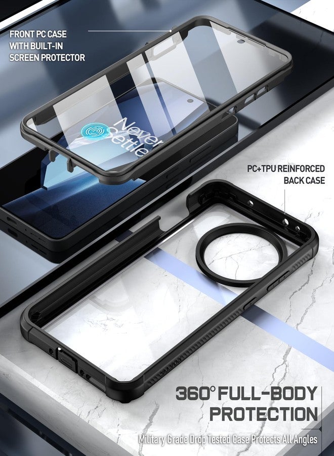 POETIC Guardian Case for OnePlus 13R 5G, Built-in Screen Protector [Works with Fingerprint ID], [2 Front Frames] [20ft Military Standard Drop Test] Full Body Protective Case, Black/Clear - Image 5
