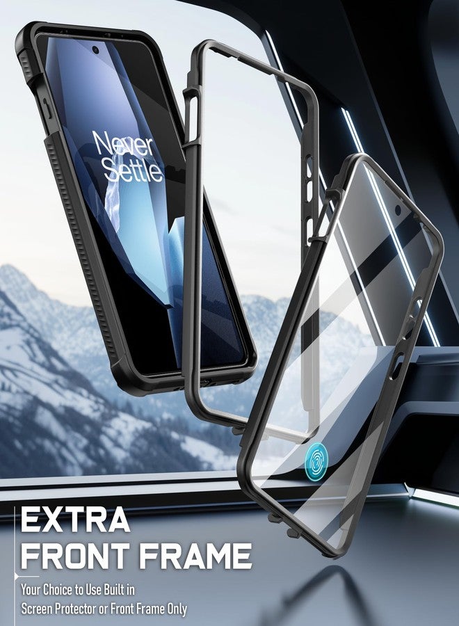 POETIC Guardian Case for OnePlus 13R 5G, Built-in Screen Protector [Works with Fingerprint ID], [2 Front Frames] [20ft Military Standard Drop Test] Full Body Protective Case, Black/Clear - Image 4