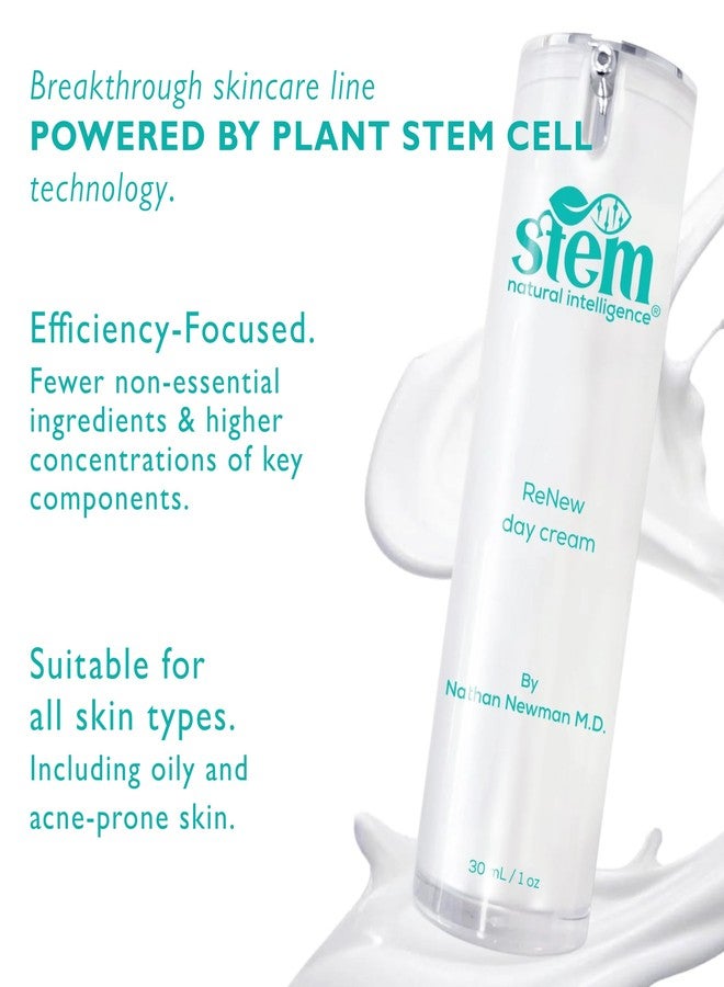 STEM Natural Intelligence كريم تجديد يومي من STEM للذكاء الطبيعي، مرطب يومي للوجه، مرطب فاخر للوجه للنساء والرجال، منتجات عناية بالبشرة الفاخرة مع مضادات الأكسدة، كريم للرقبة والوجه، 1 أونصة - Image 5