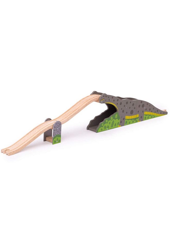 Bigjigs Rail Bigjigs Rail Bronto Riser - Dinosaur Train Set Accessory, Wooden Train Track & Accessories, Railway Toys & Trains for Kids, Age 3+ Years, Train Not Included  - Image 4