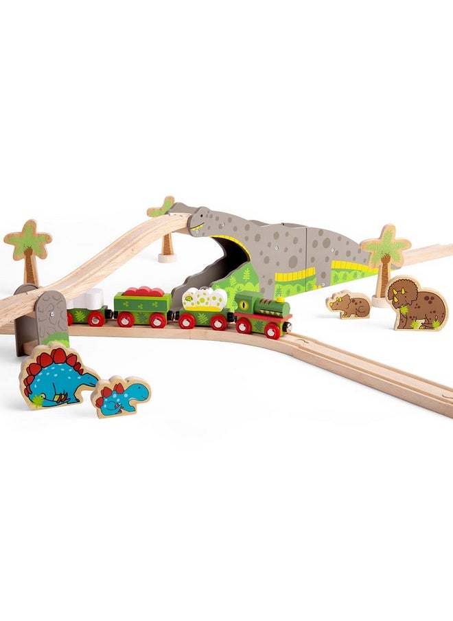 Bigjigs Rail Bigjigs Rail Bronto Riser - Dinosaur Train Set Accessory, Wooden Train Track & Accessories, Railway Toys & Trains for Kids, Age 3+ Years, Train Not Included  - Image 2