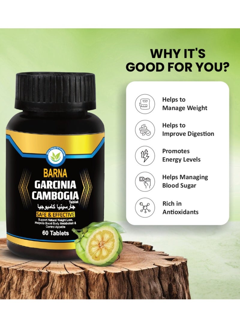 Barna Garcinia Cambogia Tablet Safe and Effective - Support Natural Weight Loss, Helps to Boost Body Metabolism and Control Appetite- 60 Tablet - Image 2
